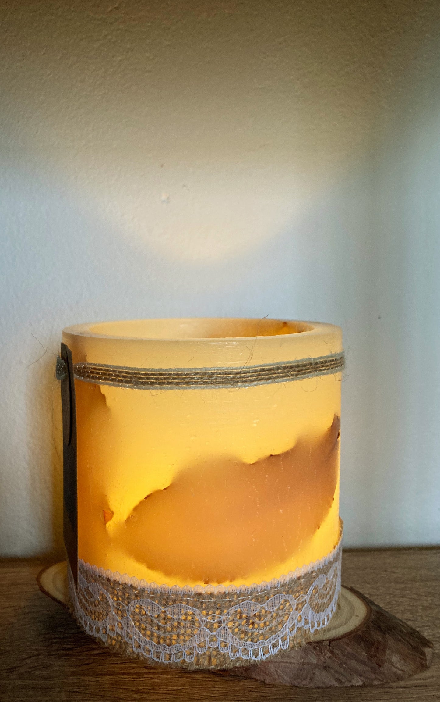 Fanal de Cera / vela hueca con olor a jazmín -Lilinnight