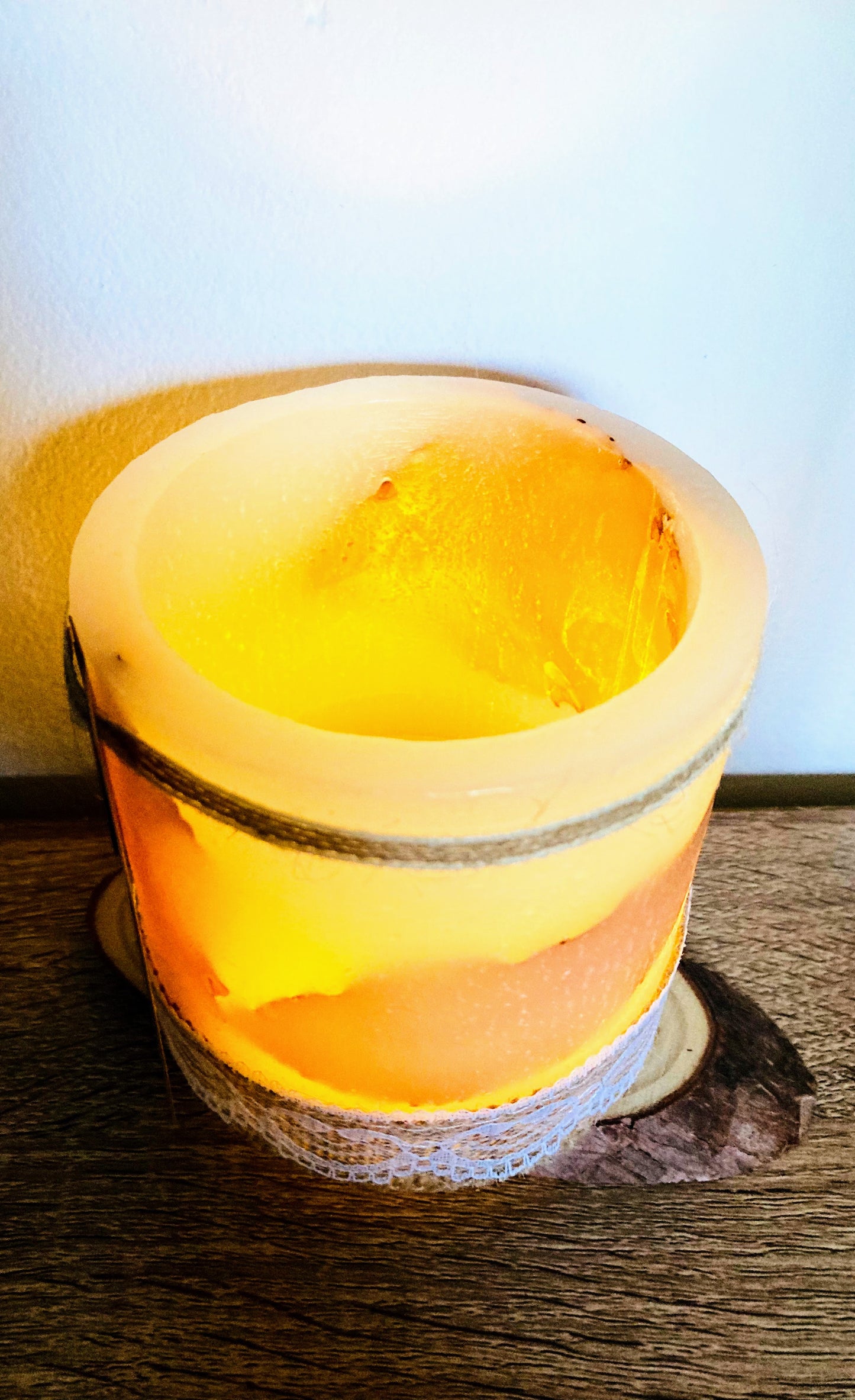 Fanal de Cera / vela hueca con olor a jazmín -Lilinnight