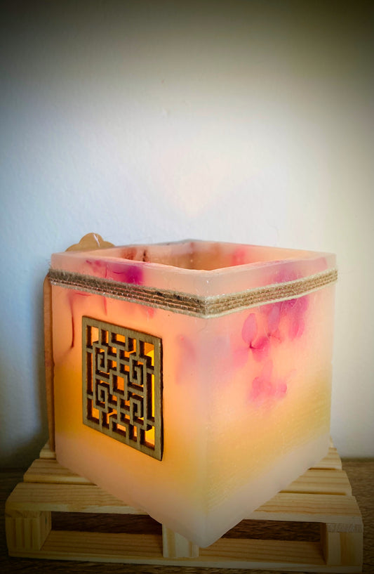 Fanal de Cera/vela hueca Artesanal  aromatica Estilo Oriental-  Lilinnight