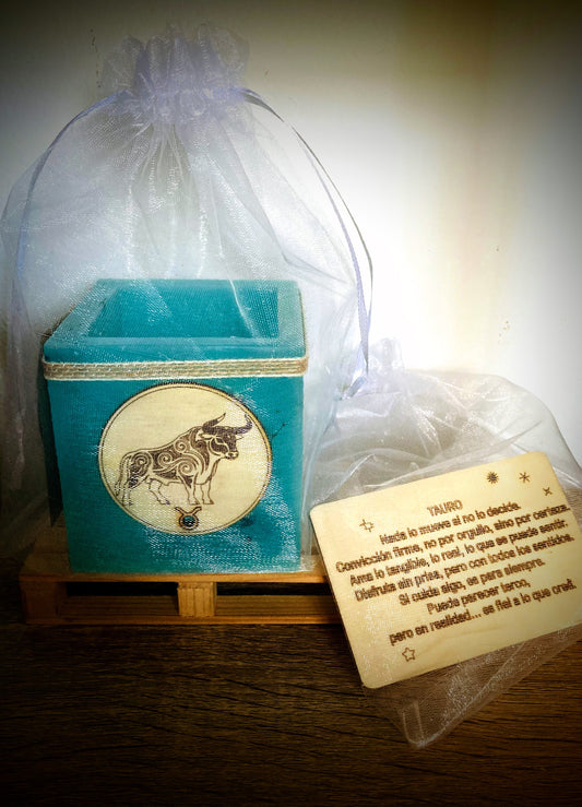 Fanal de cera / vela hueca con signo del Zodiaco -Tauro
