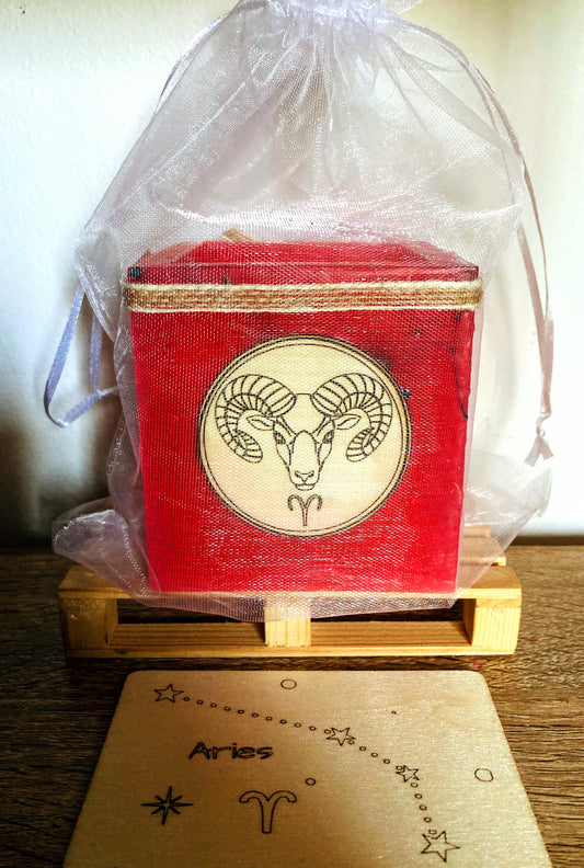 Fanal de cera / vela hueca con signo del Zodiaco -Aries