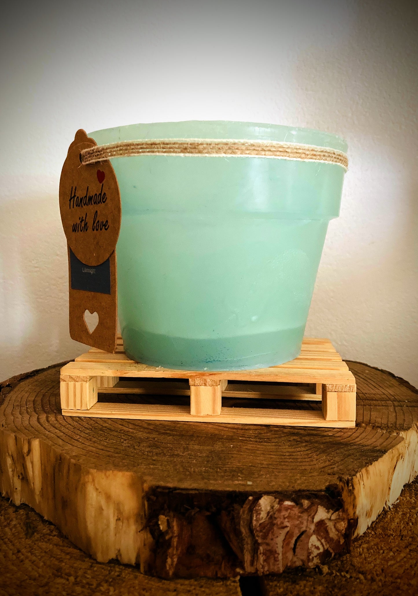 Vela hueca, fanal de cera artesanal con forma de maceta – Lilinnight