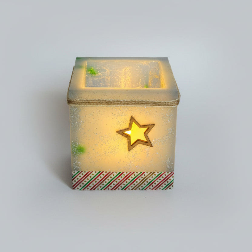 fanal de cera navidad, vela hueca, navidad