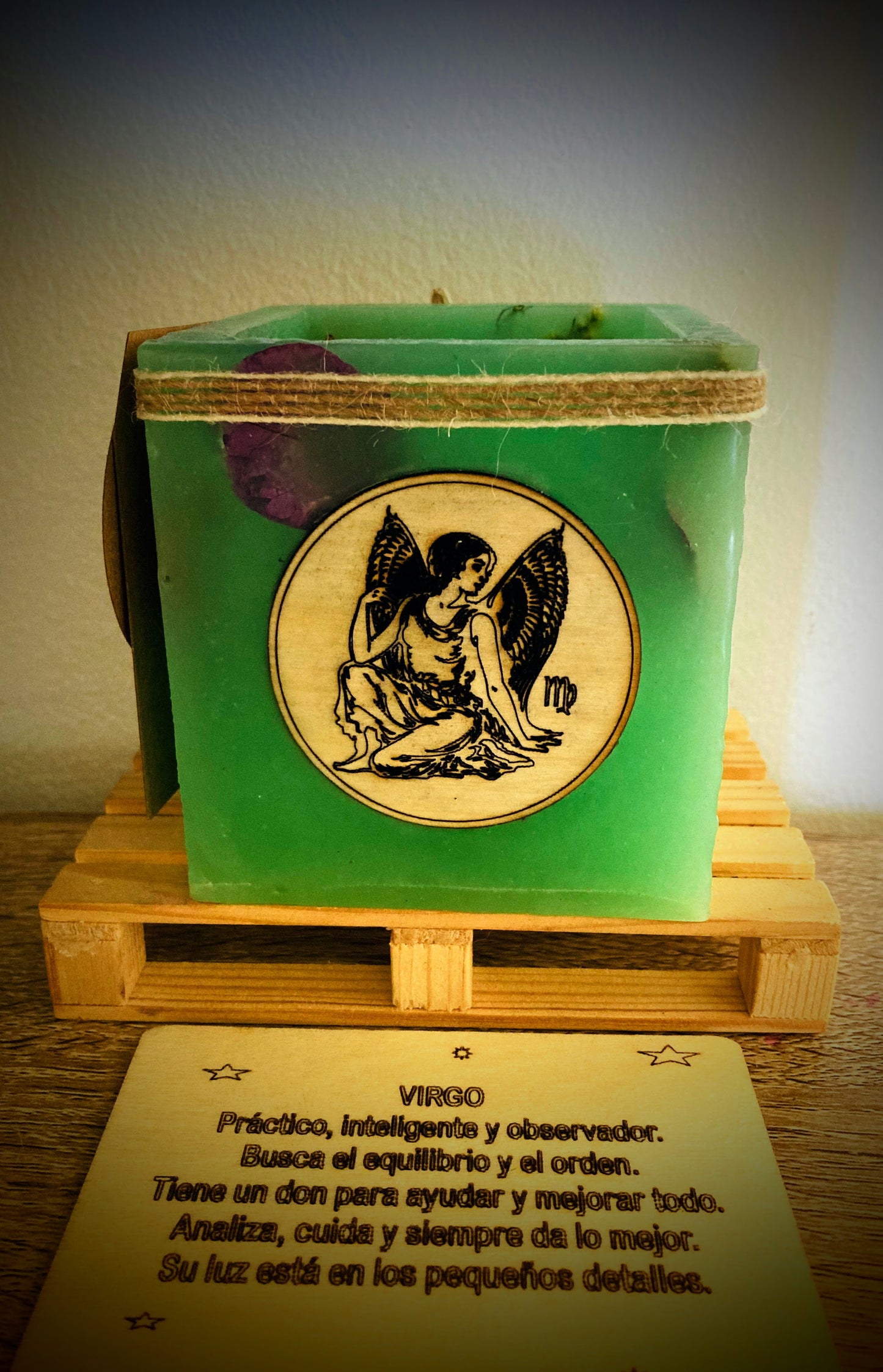 Fanal de cera / vela hueca con signo del Zodiaco -Virgo