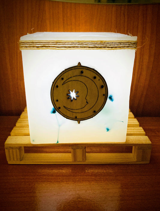 Vela Hueca / Fanal de Cera con Luna o Sol – Lilinnight