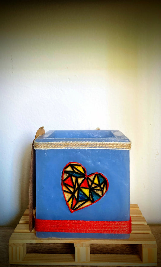 Fanal de cera /vela hueca romantica con aroma - Lilinnight