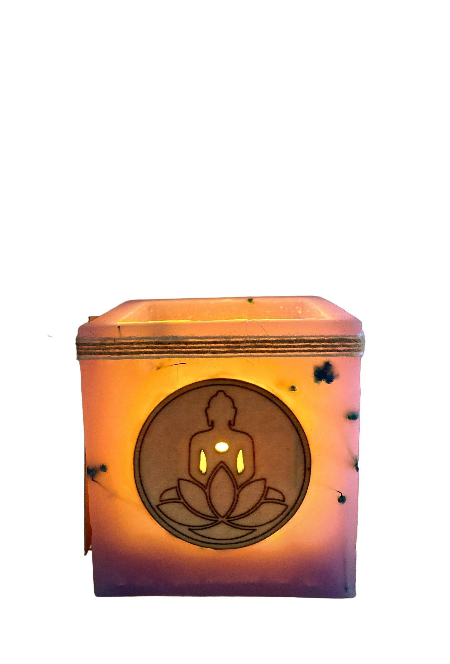 vela hueca buda, led, fanal de cera, lilinnight