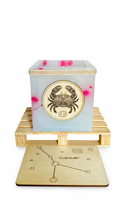 vela hueca, cancer, fanal de cera, porta velas, artesanal