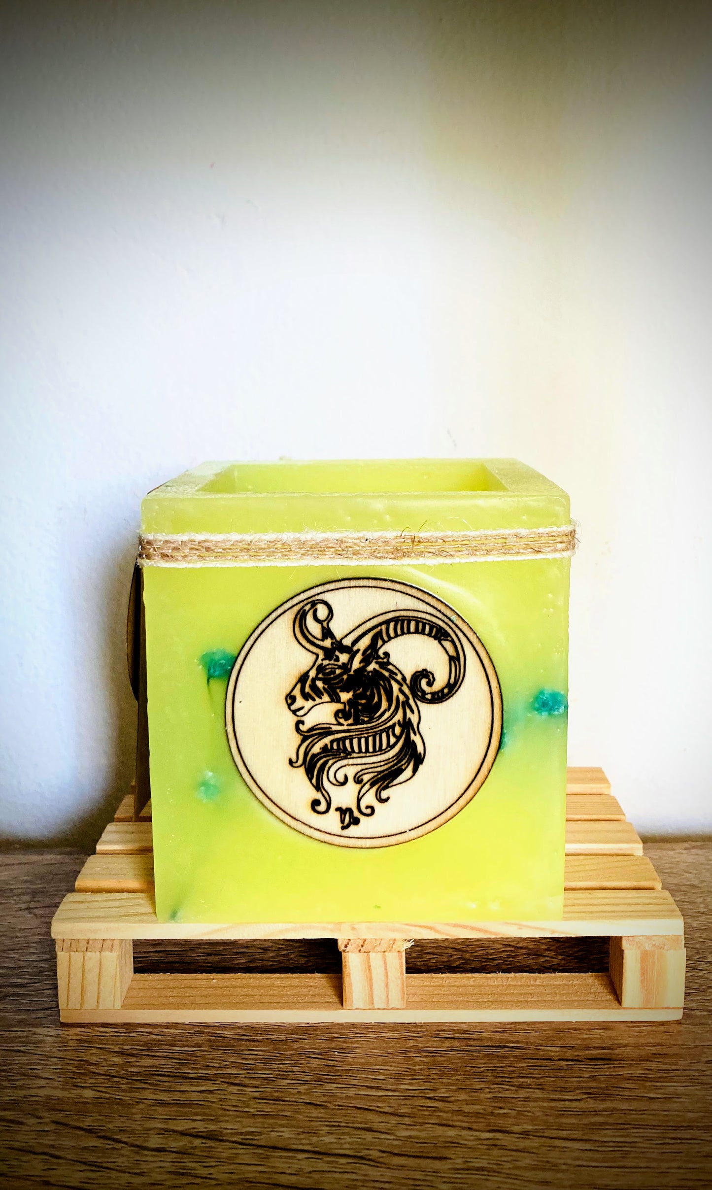 Fanal de cera / vela hueca con signo del zodiaco- Capriconio