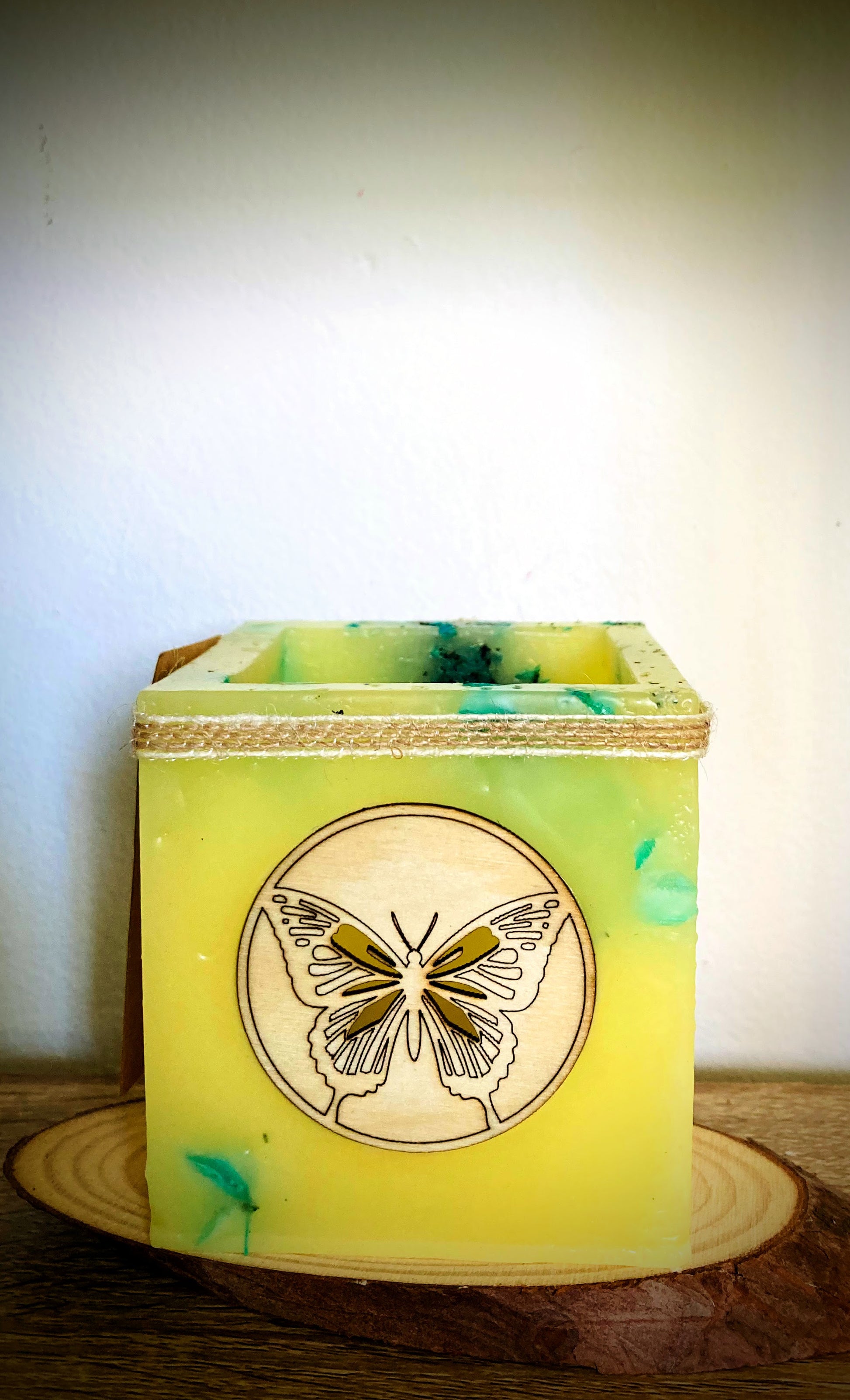 fanal de mariposa, vela hueca, lilinnight