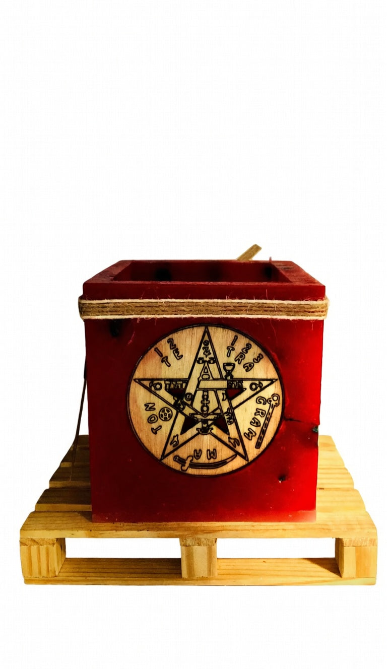 vela hueca esoterica, fanal de cera