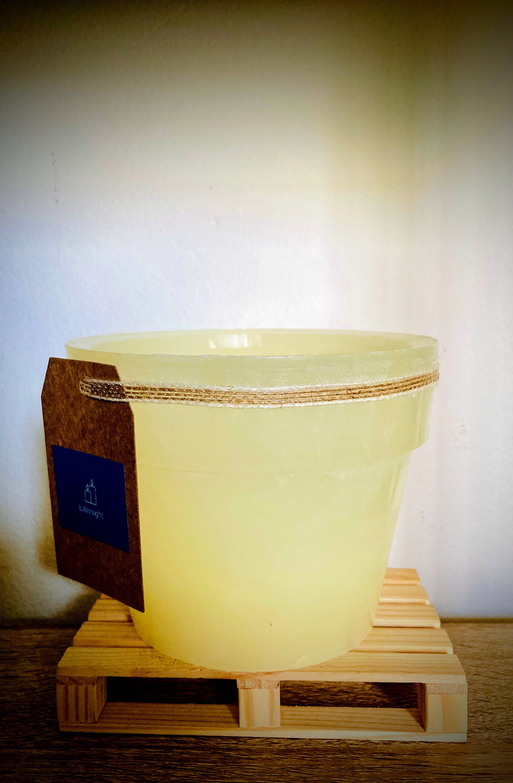 fanal maceta, vela hueca eterna, pantalla  de cera, lilinnight