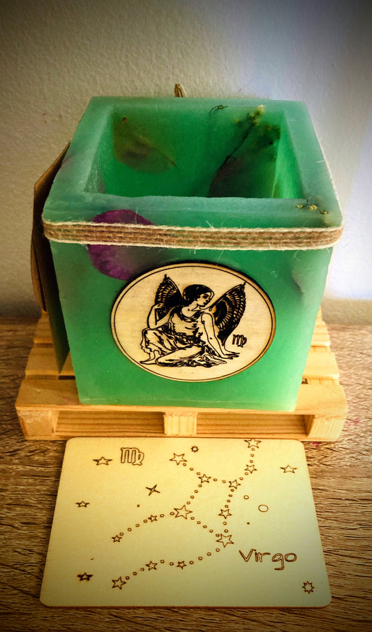 Fanal de cera / vela hueca con signo del Zodiaco -Virgo