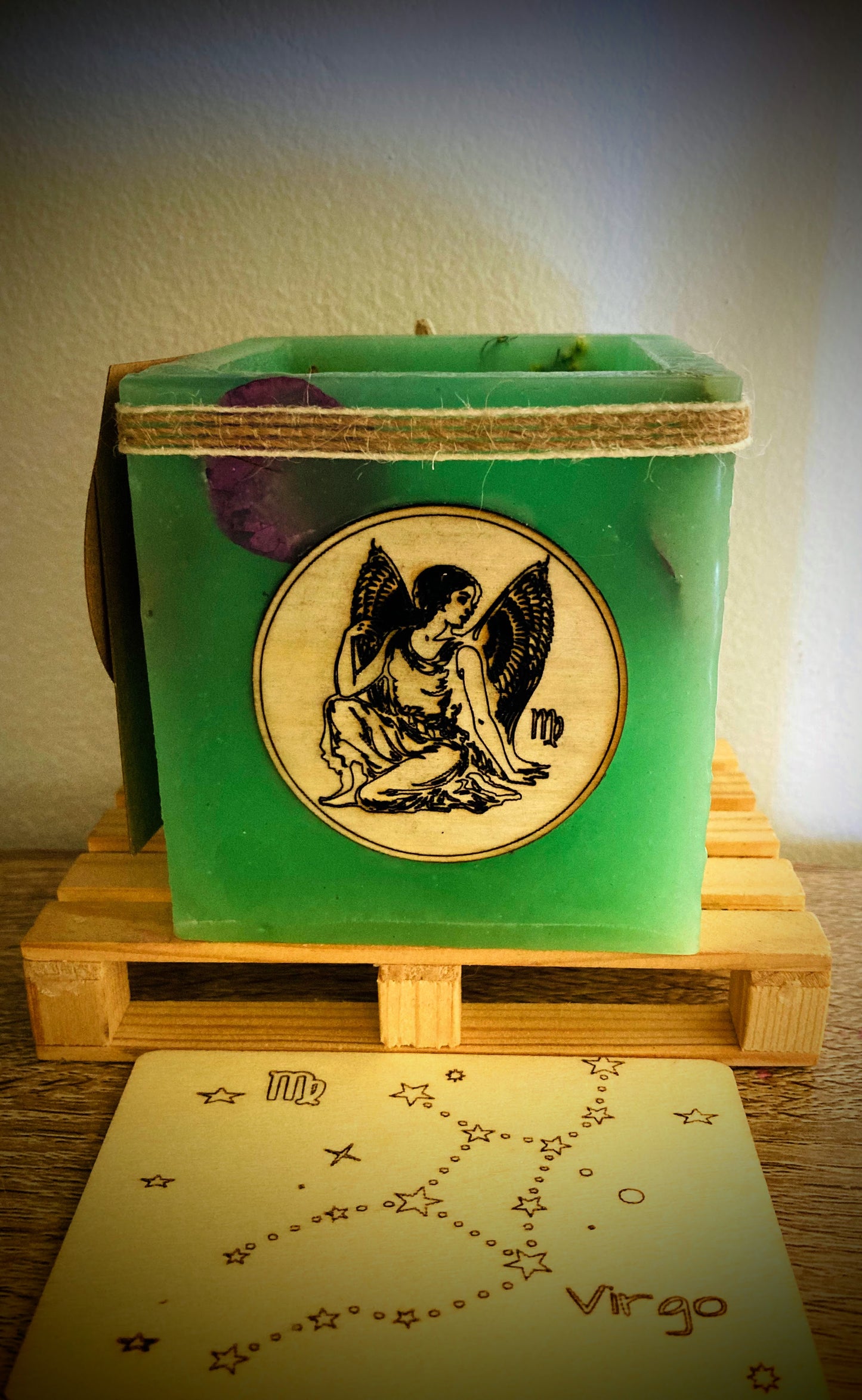 Fanal de cera / vela hueca con signo del Zodiaco -Virgo