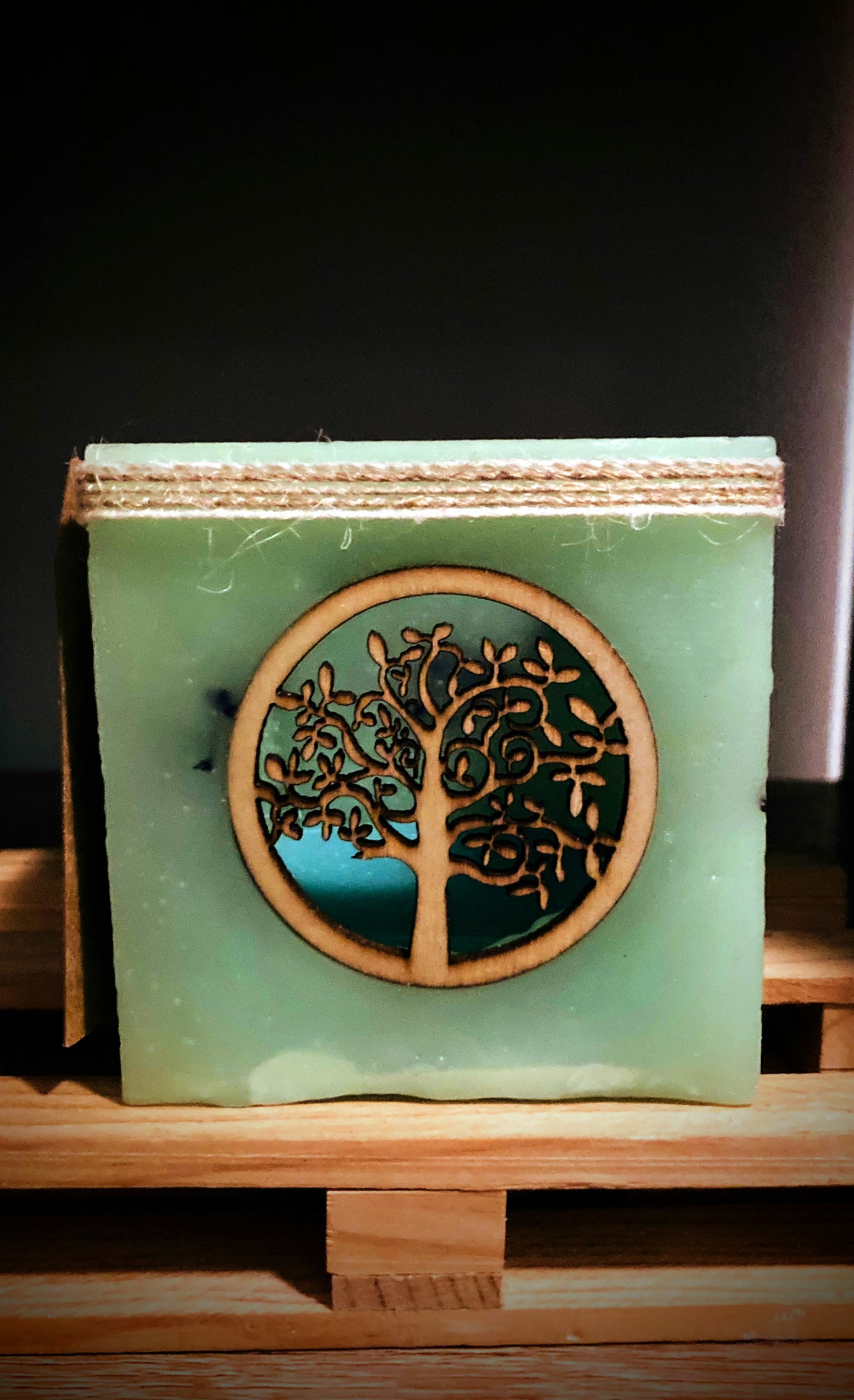 Vela hueca, Fanal Artesanal con Decoración de Árbol de la Vida y diferentes aromas – Lilinnight