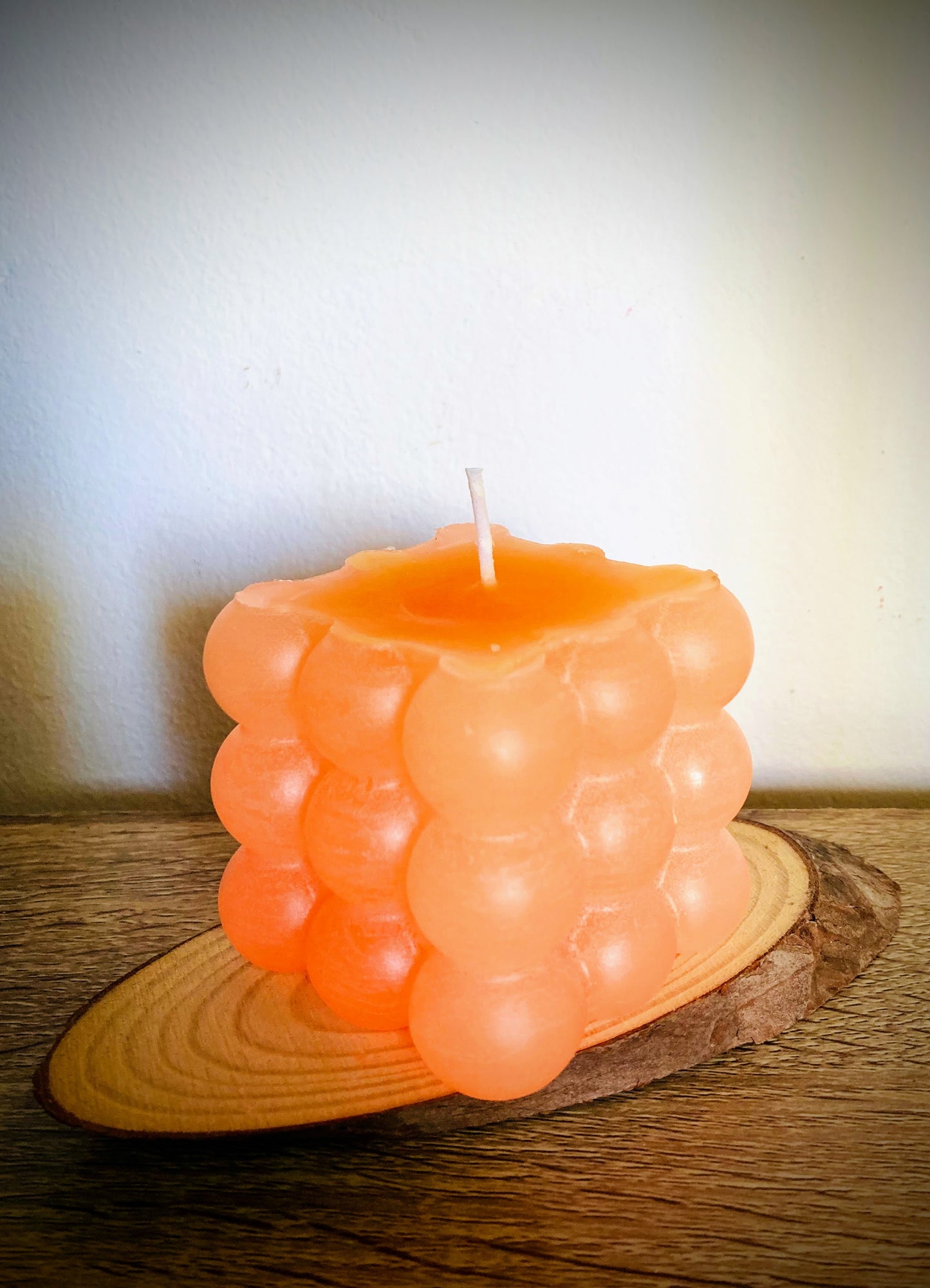 Vela cubo con burbujas artesanal – lilinnight