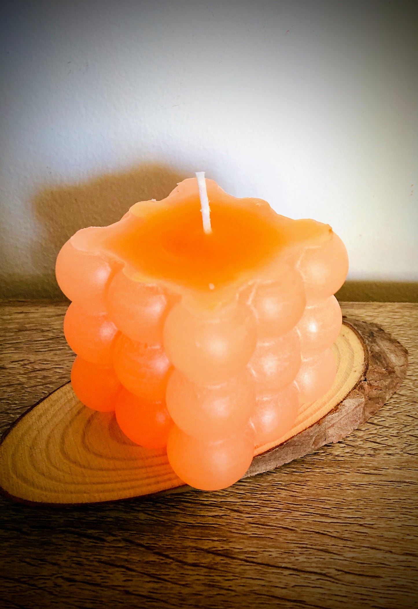 Vela cubo con burbujas artesanal – lilinnight