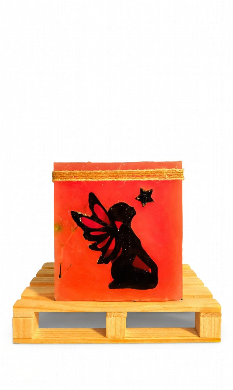 vela hueca, hada madera, lilinnight, artesanal