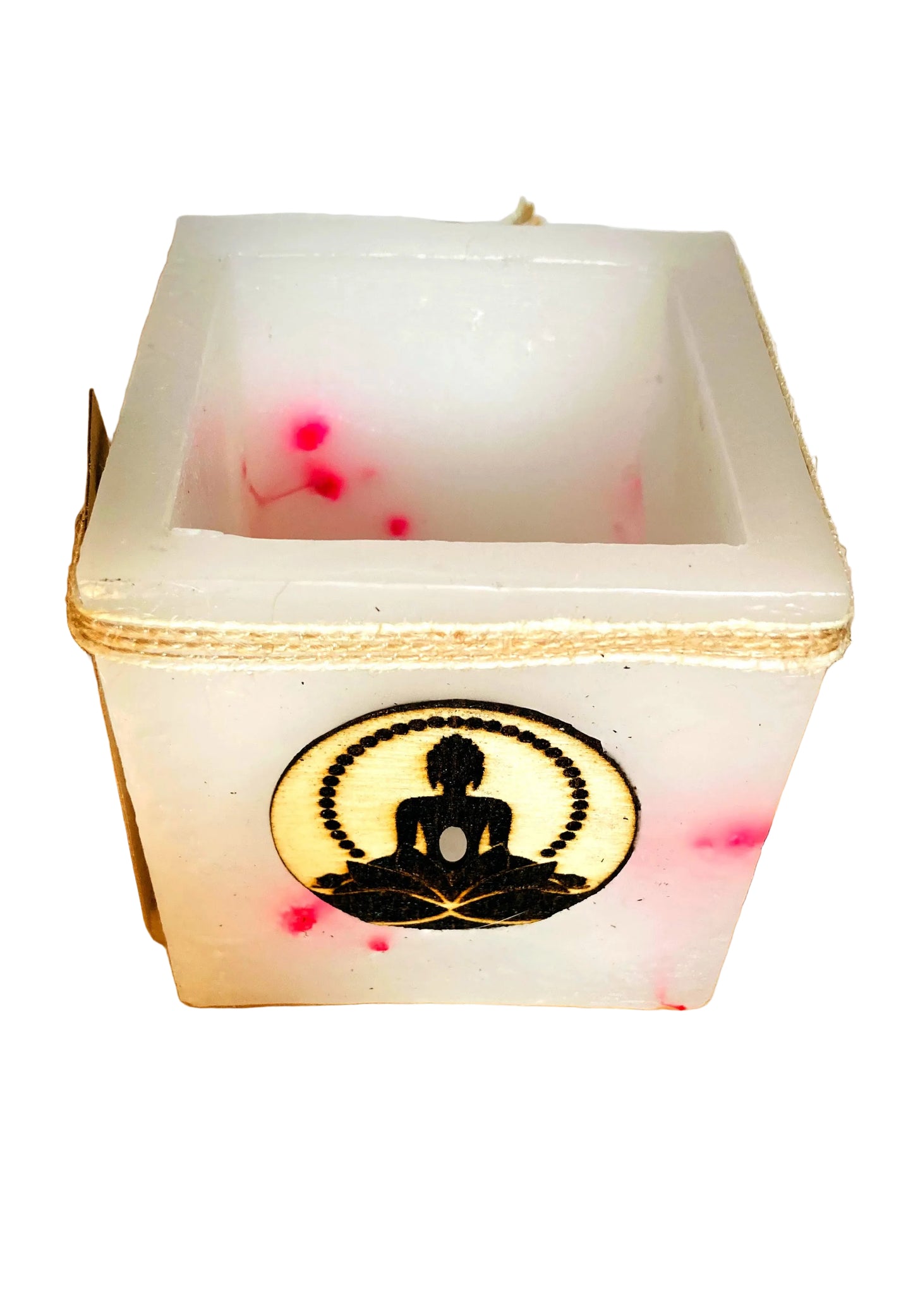 vela hueca, fanal de cera, porta velas, lilinnight, buda, 