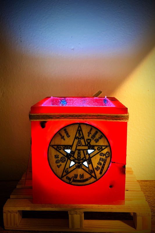 vela hueca artesanal / fanal de cera