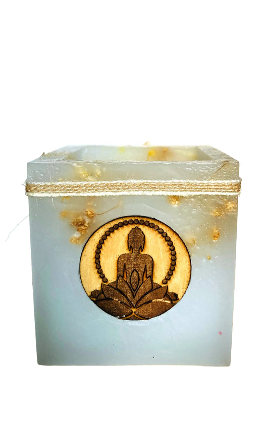 fanal de cera, vela hueca, lilinnight, buda