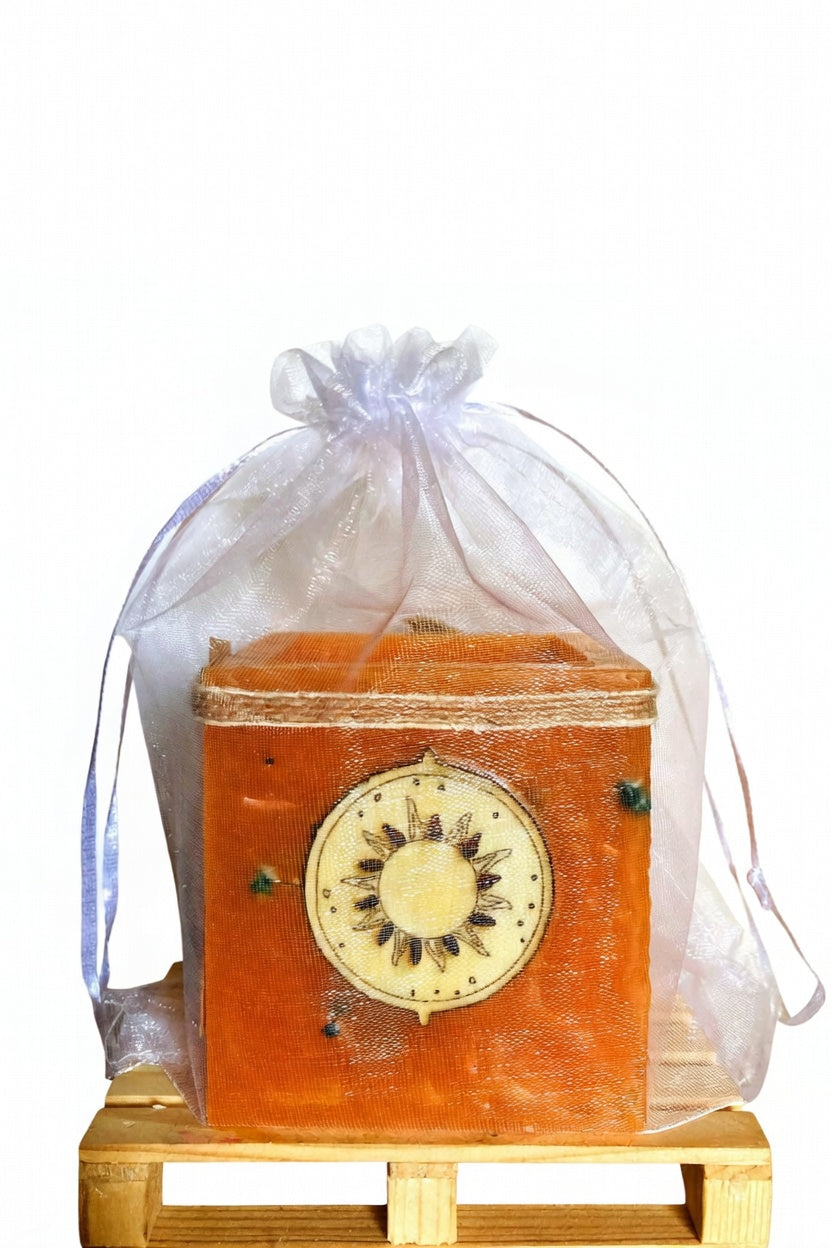 vela hueca, vela sin llama, con sol, , bolsa regalo 