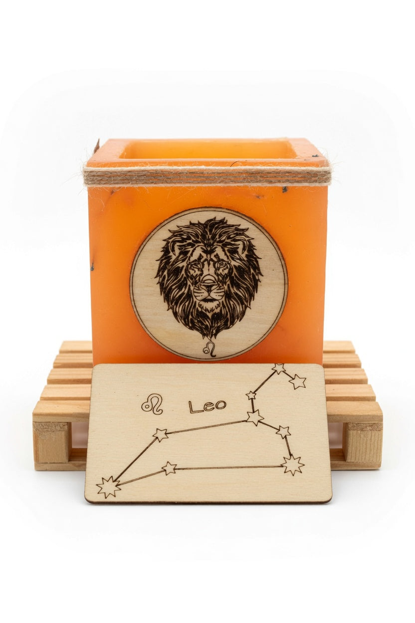 vela hueca, fanal de cera, leo, horoscopo, zodiaco, vela sin llama, vela infinita, lilinnight 