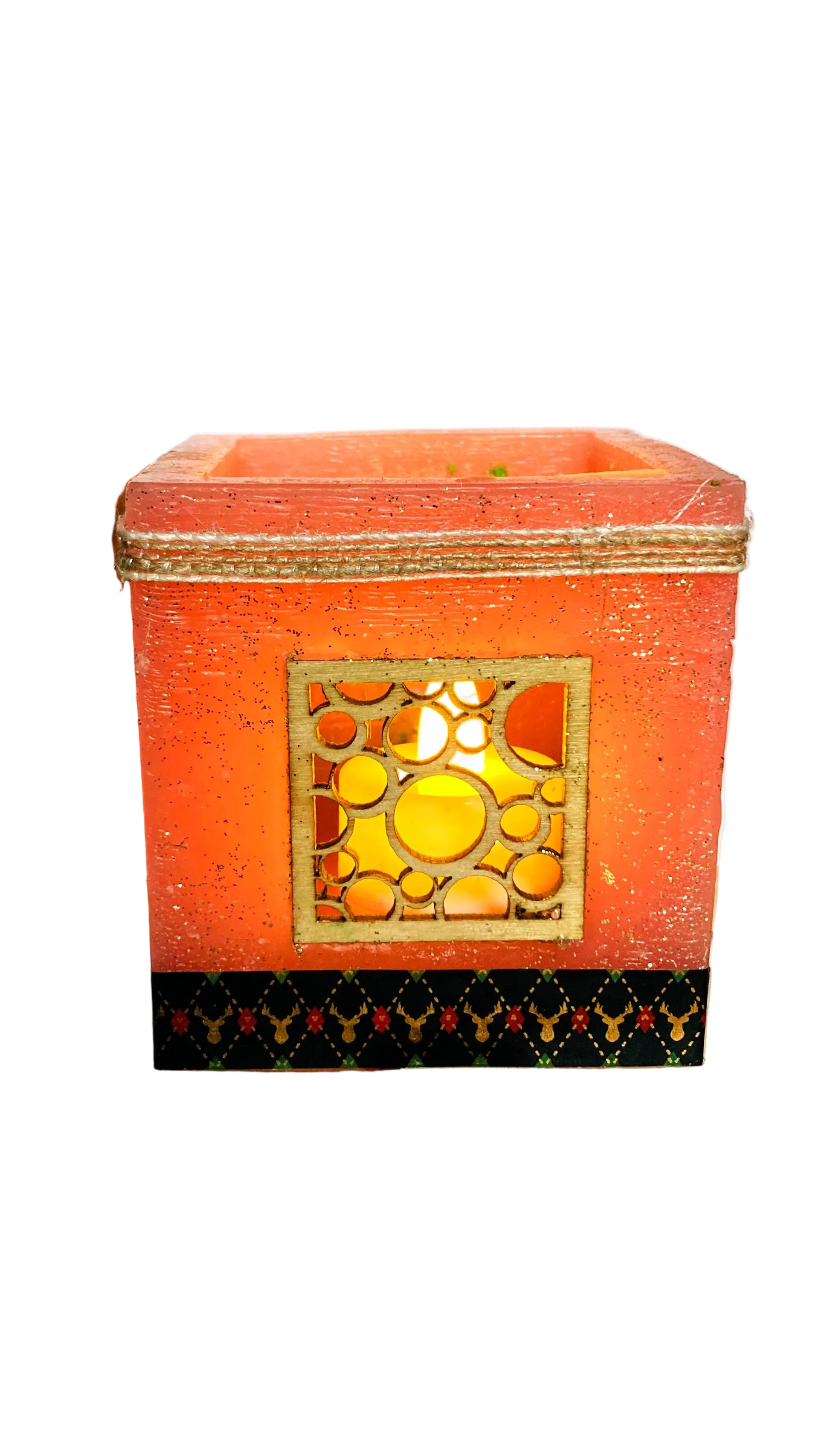 fanal de cera, navidad, vela hueca, vela decorativa 