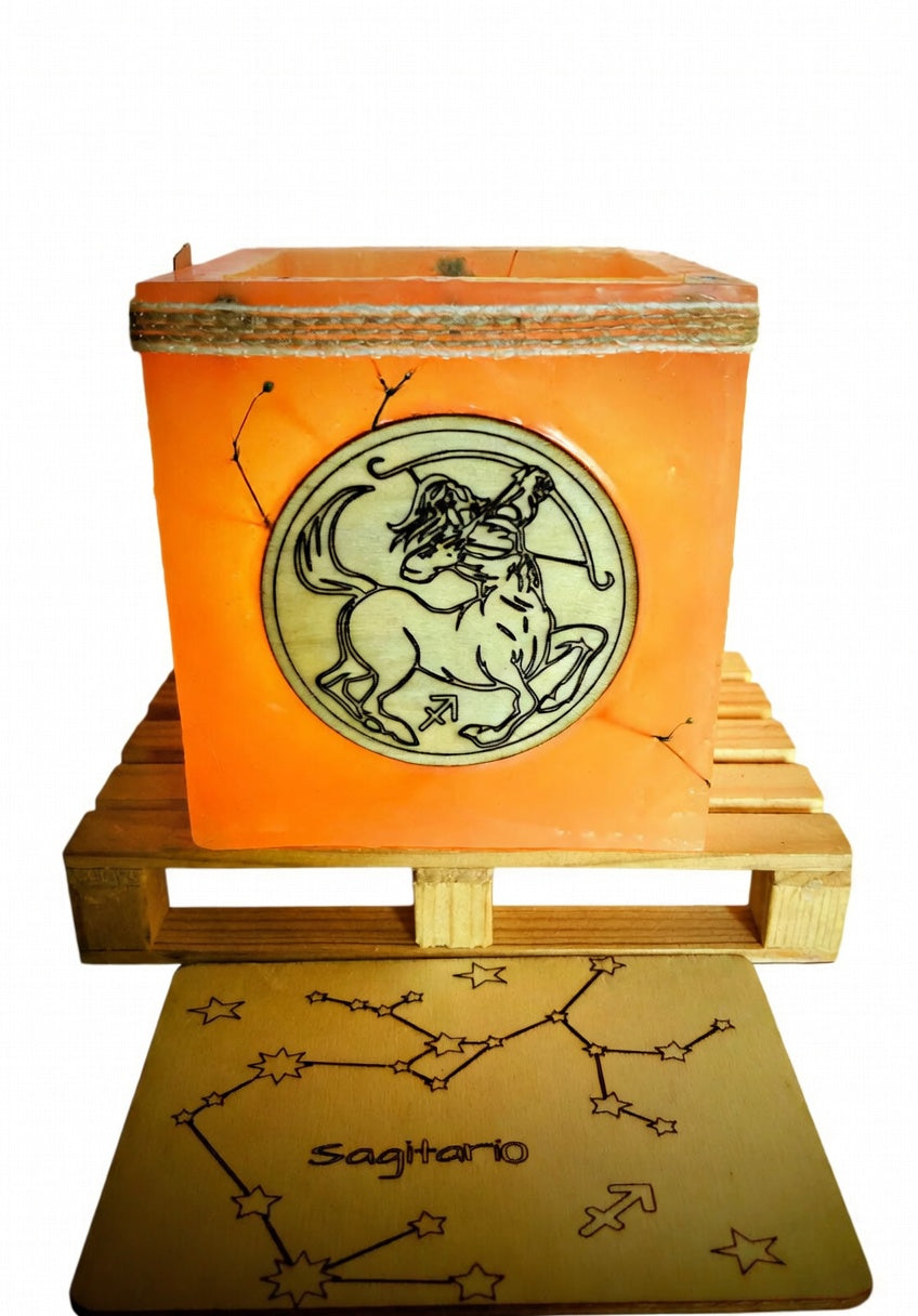 fanal de cera, vela hueca, zodiaco, lilinnight, sagitario