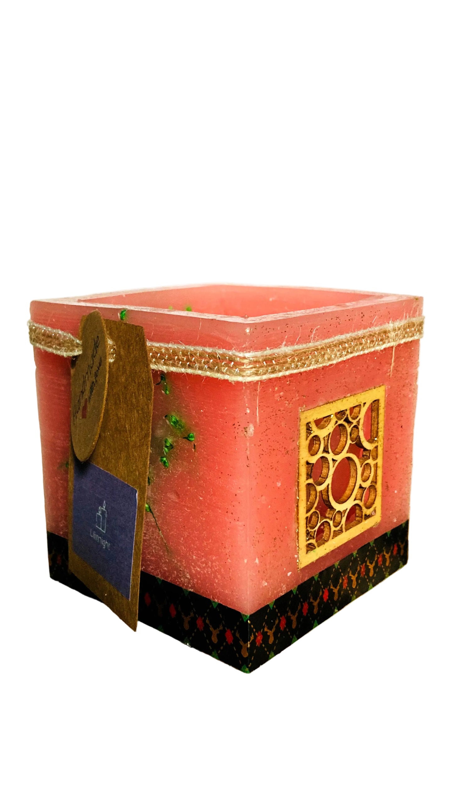 vela decorativa, vela artesanal, lilinnight, vela hueca, navidad 
